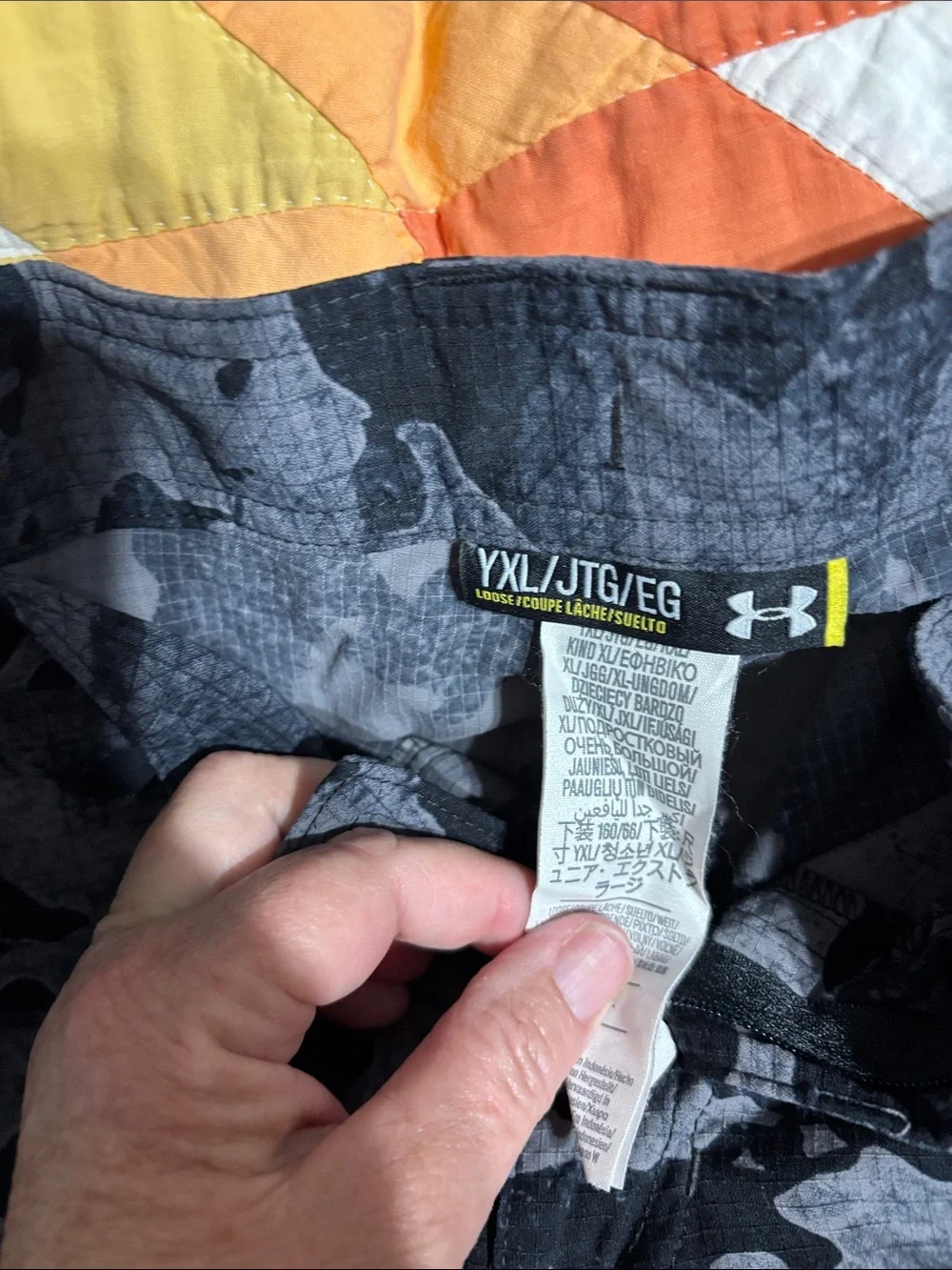 Under Armour Black & Gray Camo Athletic Shorts